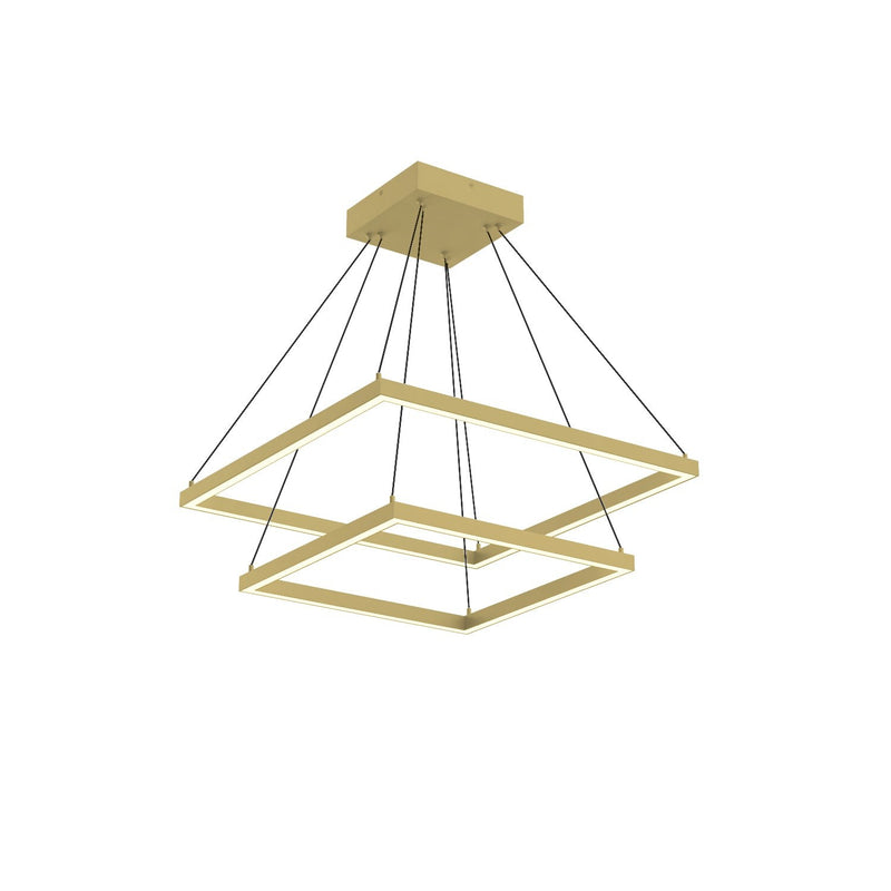 Piazza 24" 2-Layer Pendant in Brushed Gold