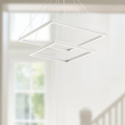 Piazza 24" 2-Layer Pendant in White