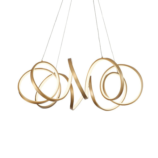 Synergy 34" Pendant, 34" Diameter in Antique Brass