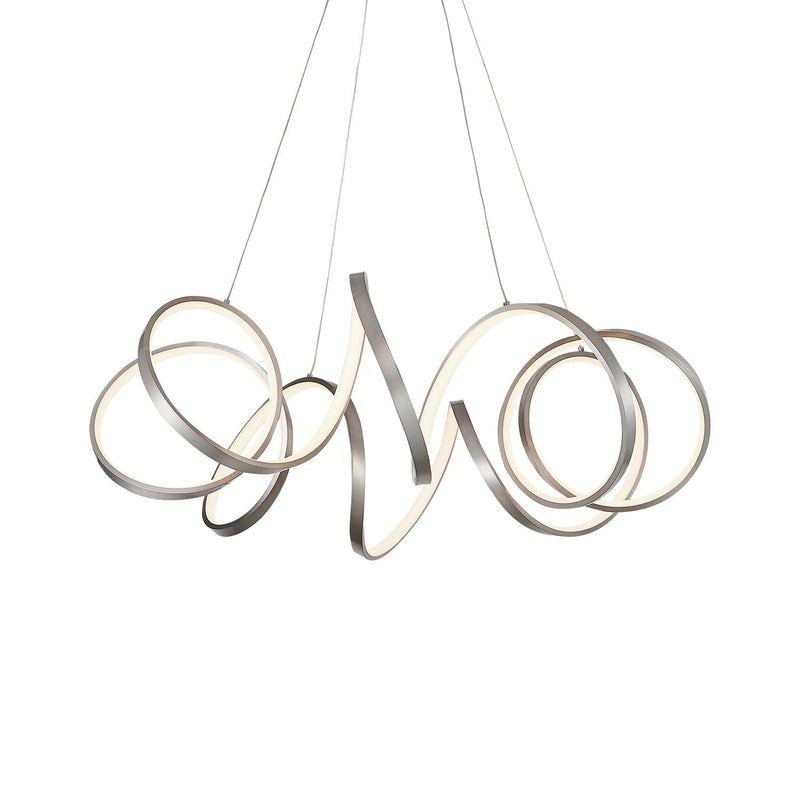 Synergy 34" Pendant, 34" Diameter in Antique Silver