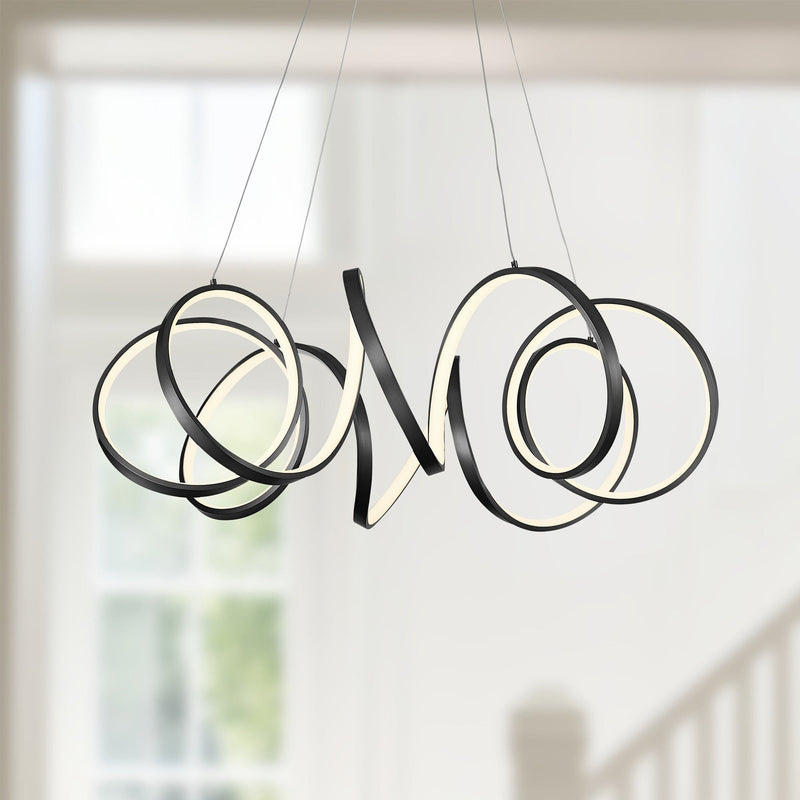 Synergy 34" Pendant, 34" Diameter in Black