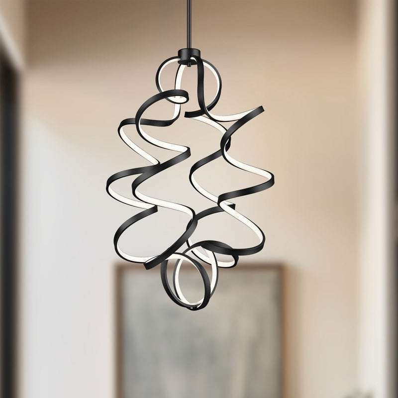 Synergy 34" Pendant, 24" Diameter in Black