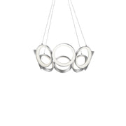 Oros 24" Chandelier in Antique Silver