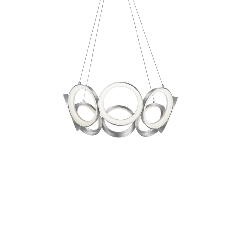 Oros 24" Chandelier in Antique Silver