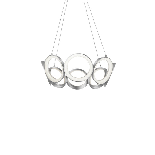 Oros 24" Chandelier in Antique Silver