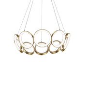 Oros 29" Chandelier in Antique Brass