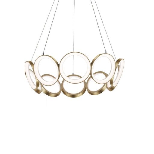 Oros 29" Chandelier in Antique Brass