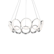 Oros 29" Chandelier in Antique Silver