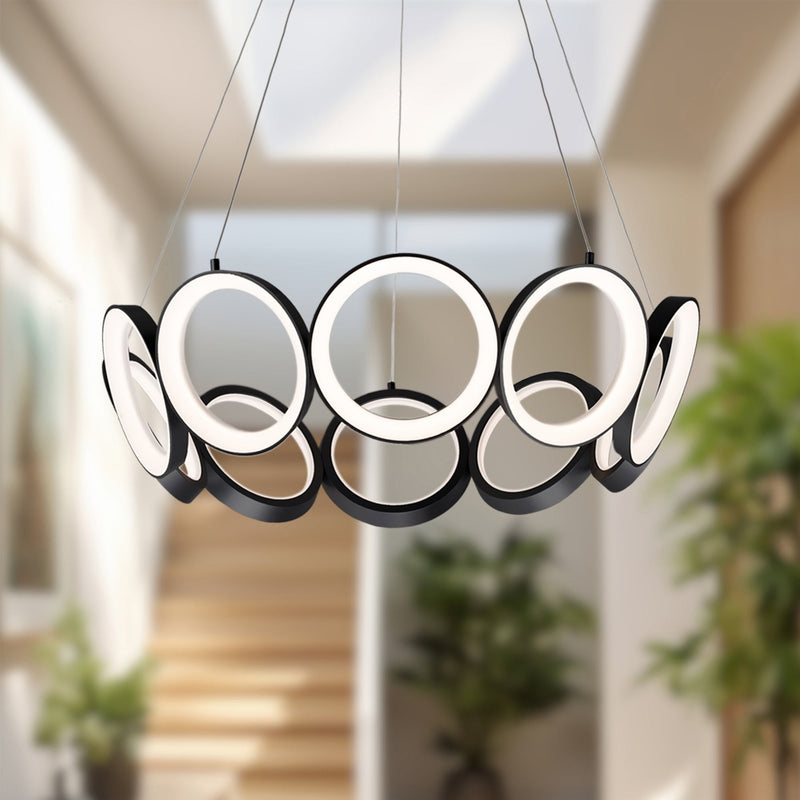 Oros 29" Chandelier in Black