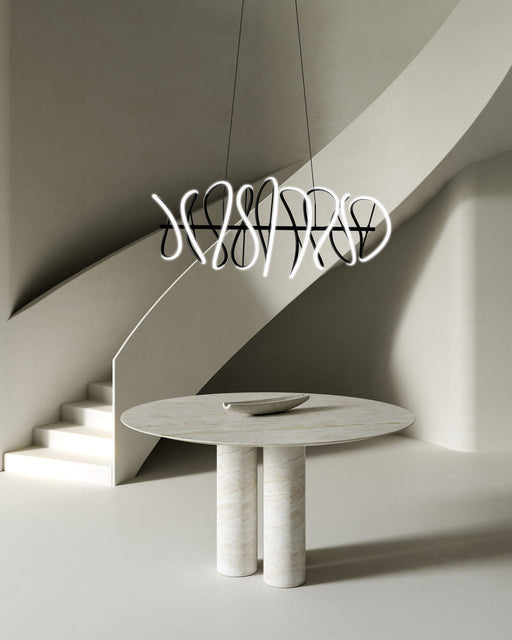 Collide 44" Linear Pendant in Black