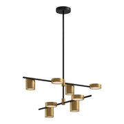 Jayden 40" Chandelier in Black/Brushed Gold