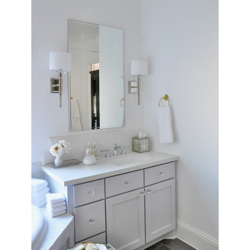 Clifton 1 Light 8" Sconce in Polished Nickel in a room setting