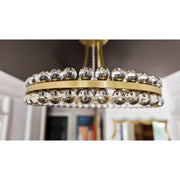 Clover 4 Light 18.25" Semi Flush Mount in Aged Brass