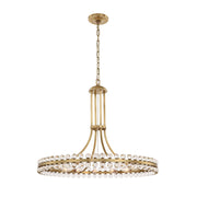 Clover 12 Light 28.75" Chandelier in Aged Brass