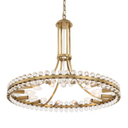 Clover 12 Light 28.75" Chandelier in Aged Brass