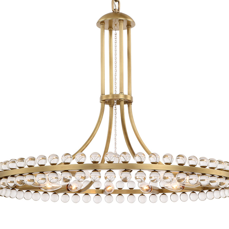 Clover 12 Light 28.75" Chandelier in Aged Brass