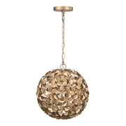 Cora 1 Light 13" Pendant in Soft Gold