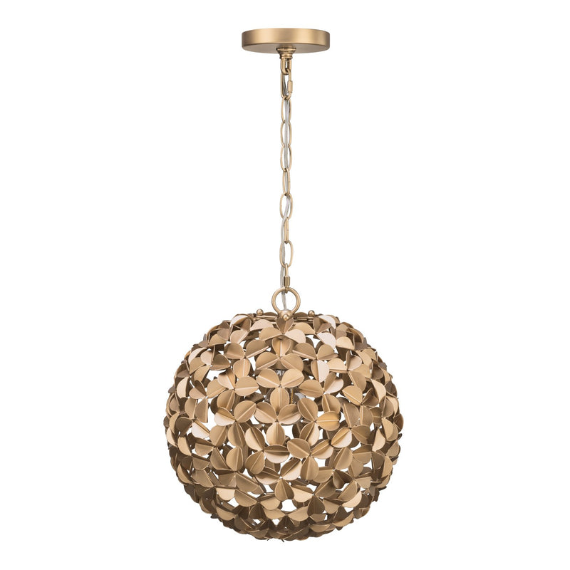 Cora 1 Light 13" Pendant in Soft Gold