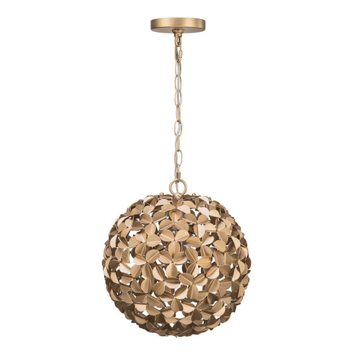 Cora 1 Light 13" Pendant in Soft Gold