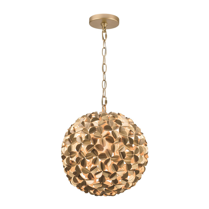 Cora 1 Light 13" Pendant in Soft Gold