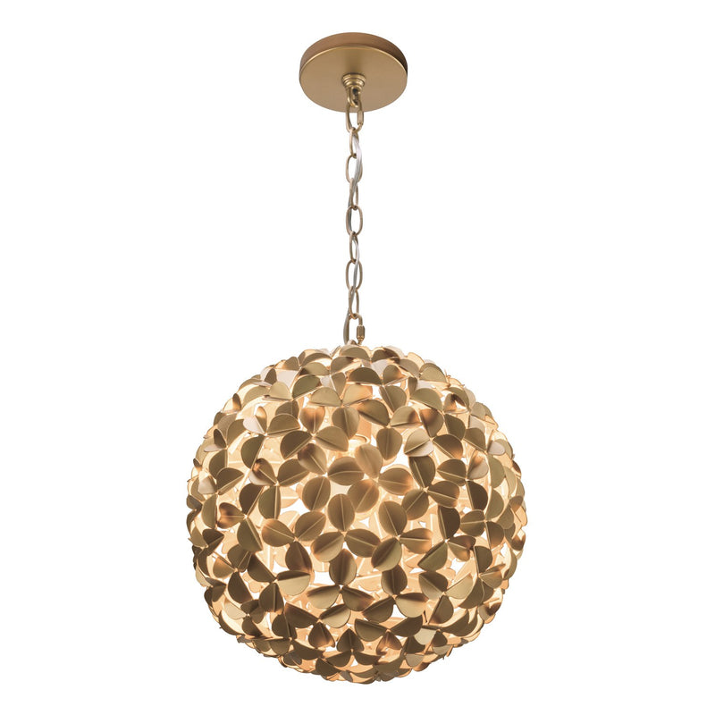 Cora 1 Light 13" Pendant in Soft Gold