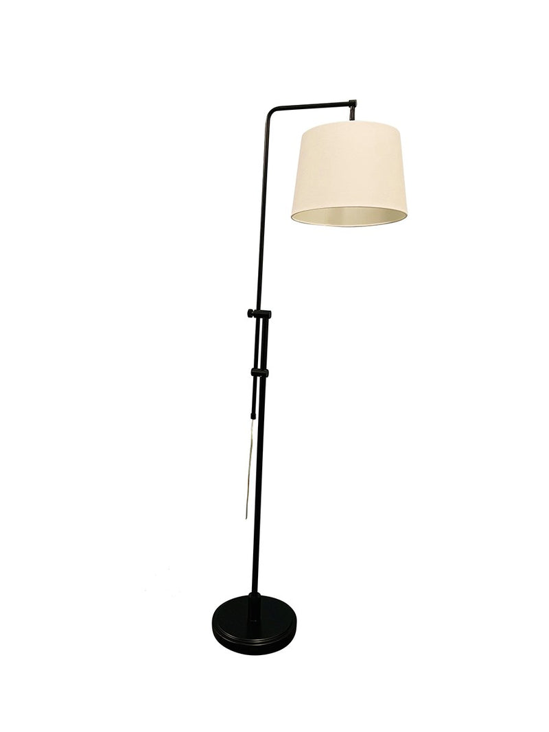 Crown Point Adjustable Bridge Floor Lamp in Black