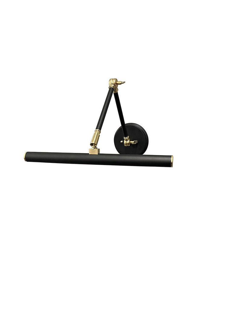 Amelia 14" LED Direct Wire Picture Light in Black/Polished Brass