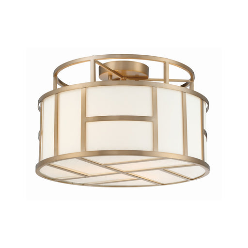 Danielson 3 Light 16.75" Semi Flush Mount in Vibrant Gold