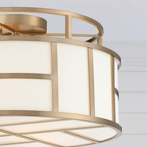 Danielson 3 Light 16.75" Semi Flush Mount in Vibrant Gold