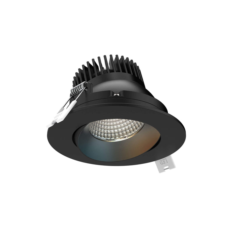 Revolve Pro 3.5" Smart Regressed Gimbal Downlight in Black