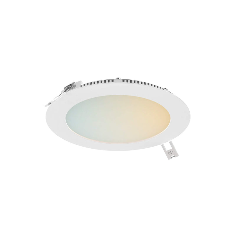 Excel Pro 6" Round Smart Slim Panel Light in White