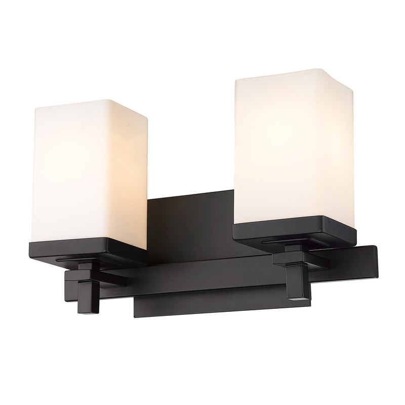 Maddox 2-Light Bath Vanity Light in Matte Black