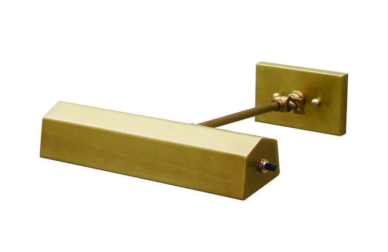 Library Light 10" Direct Wire Picture Light in Weathered Brass