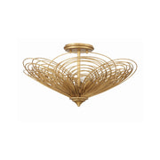 Doral 3 Light 19" Semi Flush Mount in Renaissance Gold