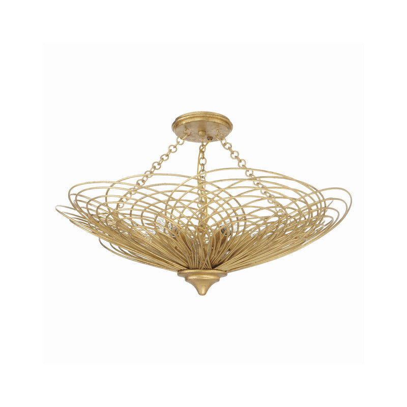 Doral 6 Light 24" Semi Flush Mount in Renaissance Gold