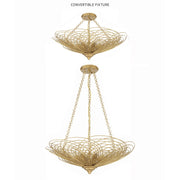 Doral 6 Light 24" Semi Flush Mount in Renaissance Gold