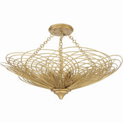 Doral 6 Light 24" Semi Flush Mount in Renaissance Gold