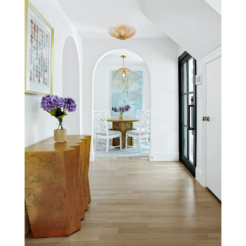 Doral 1 Light 20" Pendant in Renaissance Gold in a room setting