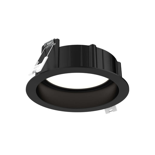 Notch 4" Round Regressed Panel Recessed Light in Black