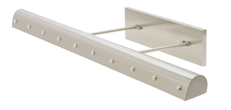 Classic Traditional 36" LED Direct Wire Picture Light with Rivet Detail in Satin Nickel with Polished Nickel Accents