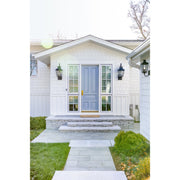 Dumont 3 Light 12" Outdoor Sconce in Graphite in a room setting