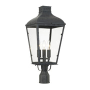 Dumont 3 Light 9.25" Outdoor Post in Graphite