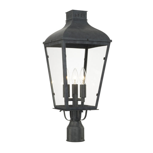 Dumont 3 Light 9.25" Outdoor Post in Graphite