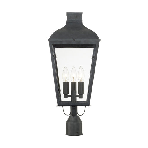 Dumont 3 Light 9.25" Outdoor Post in Graphite