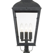 Dumont 3 Light 9.25" Outdoor Post in Graphite