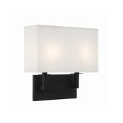 Durham 2 Light 12.75" Sconce in Black Forged