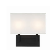 Durham 2 Light 12.75" Sconce in Black Forged