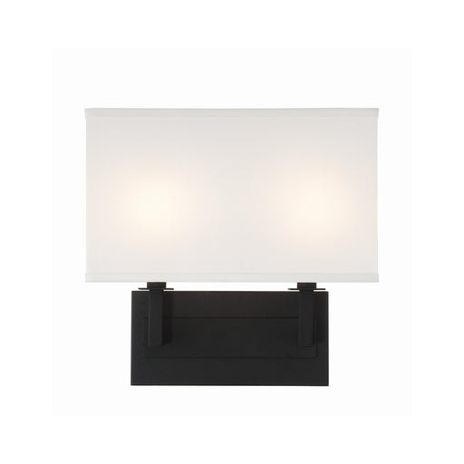 Durham 2 Light 12.75" Sconce in Black Forged
