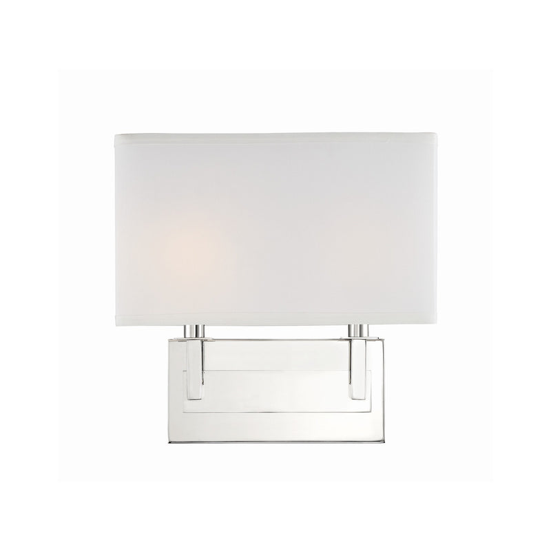 Durham 2 Light 12.75" Sconce in Polished Nickel