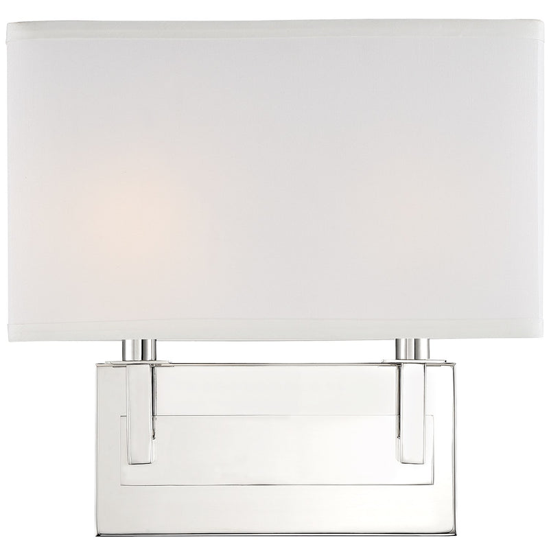Durham 2 Light 12.75" Sconce in Polished Nickel